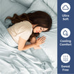 Queen Size 4 Piece Sheet Set - Comfy Breathable & Cooling Sheets - Hotel Luxury Bed Sheets for Women & Men - Deep Pockets, Easy-Fit, Extra Soft & Wrinkle Free Sheets - Ice Blue Oeko-Tex Bed Sheet Set 🍁 All In One Marketplace Canada