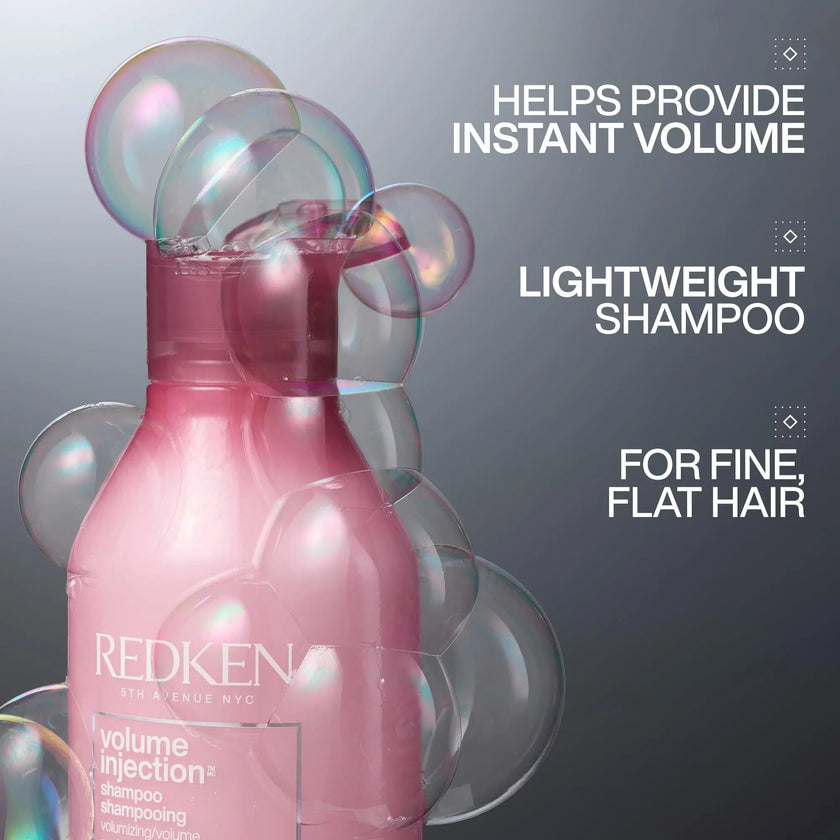 Redken Volume Injection Shampoo, Lightweight Volumizing Shampoo For Fine Hair, Instantly Creates Lift And Body For Flat Hair, Paraben Free, 10.1 oz 🍁 All In One Marketplace Canada