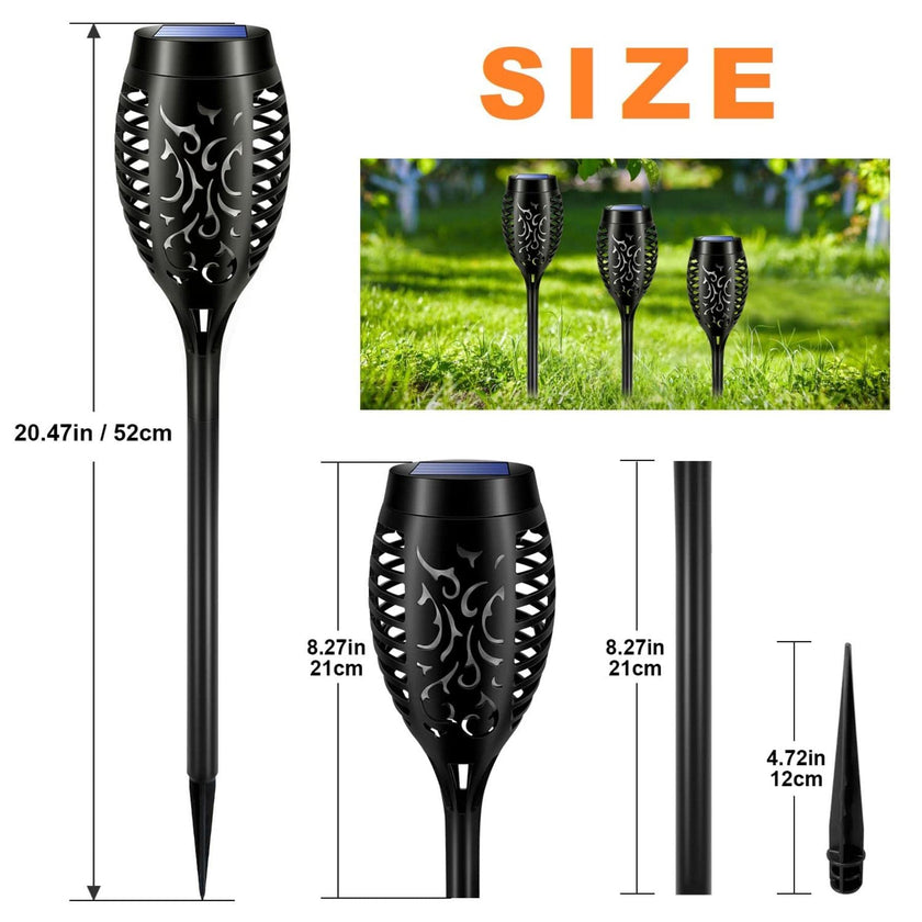 iBaycon 8 Pack Solar Torch Flame Lights Outdoor Landscape Pathway Lamp 🍁 All In One Marketplace Canada