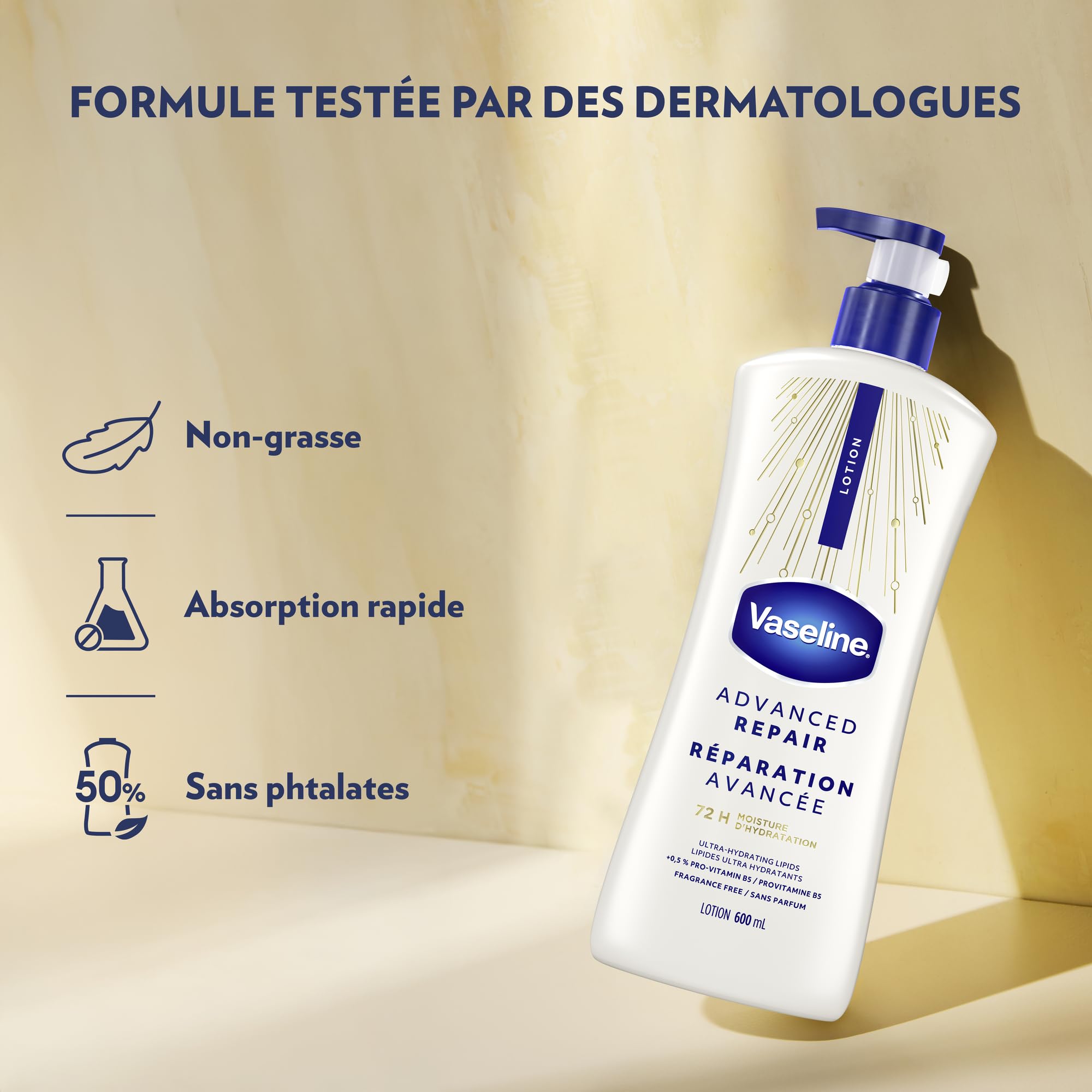Vaseline Intensive Care Advanced Repair Unscented Body Lotion for Dry Skin with 48H Moisture + Ultra hydrating lipids, 600 ml (3-pack) 🍁 All In One Marketplace Canada