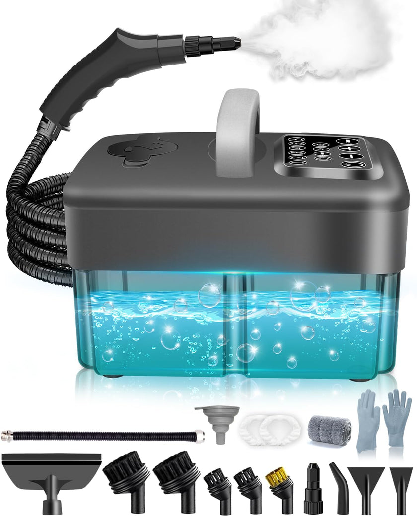 Steam Cleaner for Home - 1600ML Water Tank 15s Heat-Up Portable Steamer for Cleaning, 6 Level Adjustable, 2500W, 45PSI, 250°F Steam, Handheld Steam Cleaner for Car Detailing, Grease, Tile,Grout 🍁 All In One Marketplace Canada