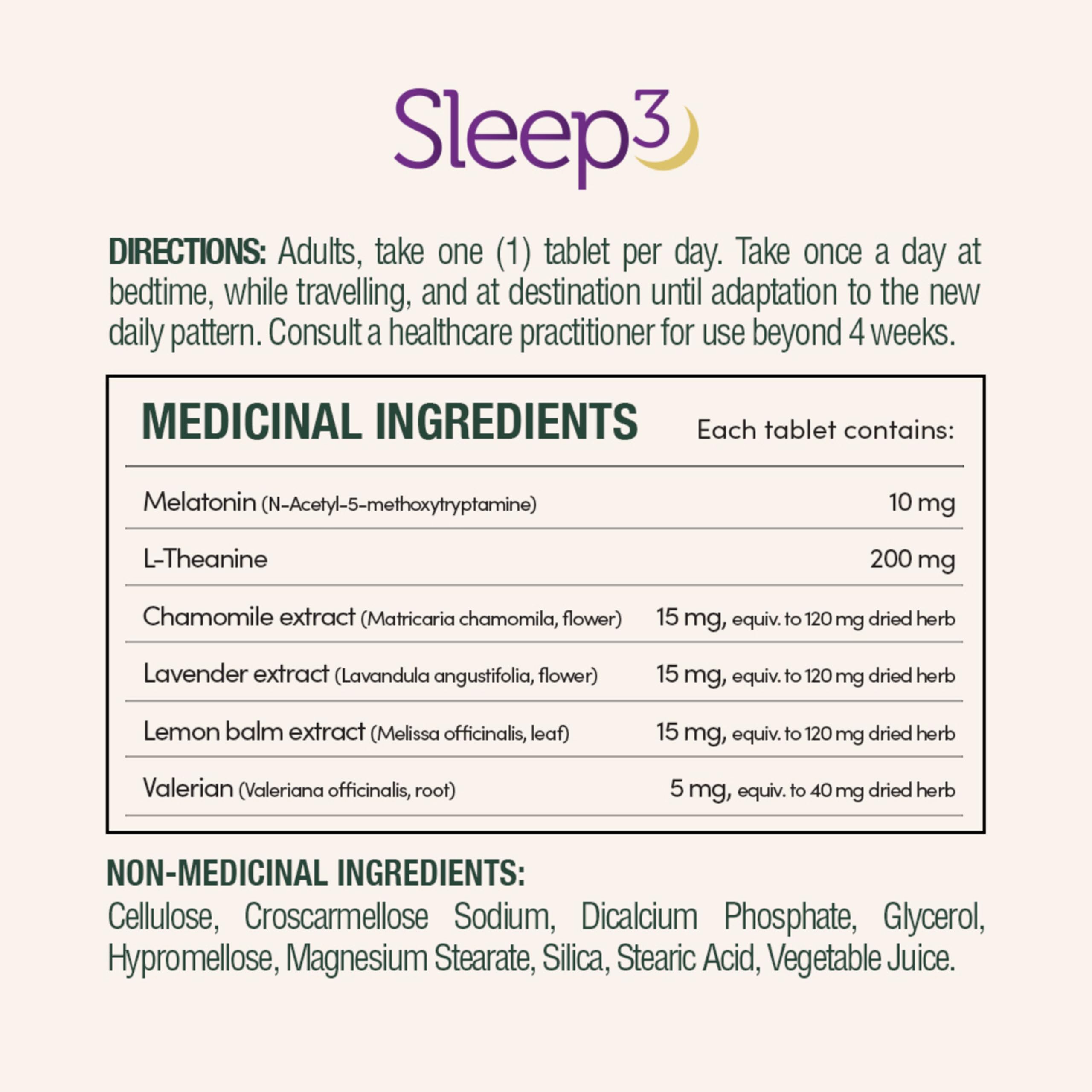 NATURE'S BOUNTY Sleep 3, Triplayer Technology, Melatonin, L-Theanine & Herbal Blend, 50 g 🍁 All In One Marketplace Canada
