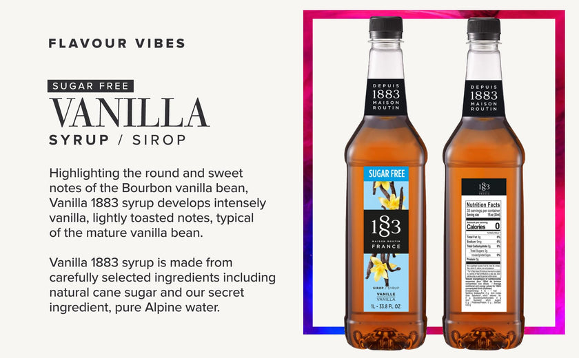 Maison Routin 1883 Sugar Free Vanilla Syrup, Pet Bottle 1000 Milliliter 🍁 All In One Marketplace Canada
