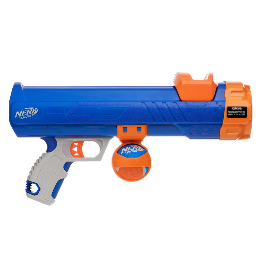 Nerf Dog Tennis Ball Blaster Dog Toy with 1 Ball, 16 in, Blue/Orange 🍁 All In One Marketplace Canada
