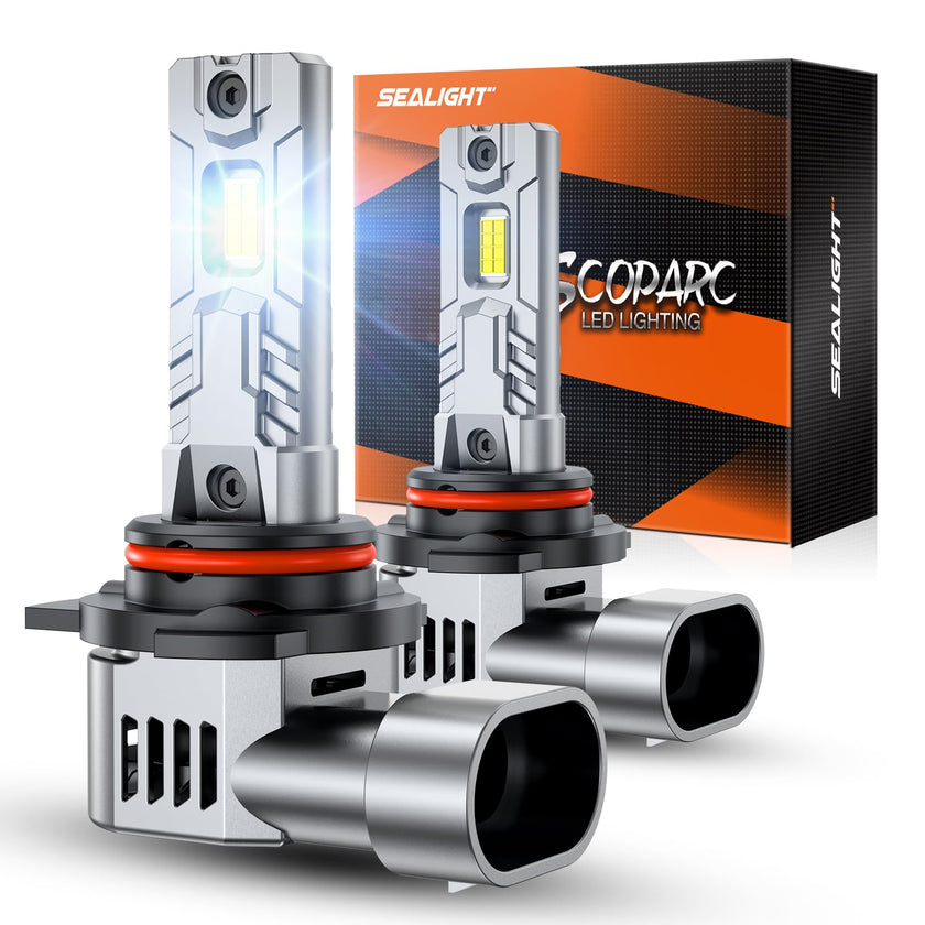 SEALIGHT 2026 Upgraded 9012 LED Headlight Bulbs, 1:1 Design 60,000LM 1000% Brighter 9012 HIR2 LED Bulb, 6500K Cool White, Plug and Play Halogen Replacement, Non-polarity, Pack of 2 🍁 All In One Marketplace Canada
