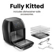 CHEFMAN Multifunctional Digital AirFryer+ Rotisserie,Dehydrator, Convection Oven17 Touch Screen Presets Fry,Roast,Dehydrate, Bake, XL 10L Family Size,Auto Shutoff,Large Easy-View Window Black,10 Quart 🍁 All In One Marketplace Canada