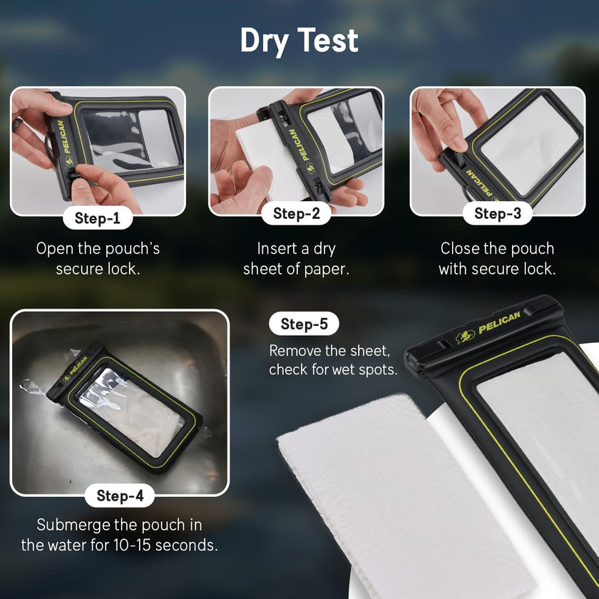 Pelican Marine Waterproof Phone Pouch (Regular) - Black/Hi-Vis Yellow 🍁 All In One Marketplace Canada