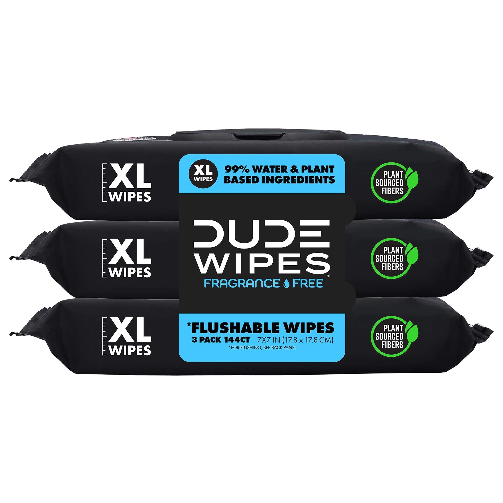 DUDE Wipes Flushable Wet Wipes Dispenser (3 Packs 48 Wipes), Unscented Wet Wipes with Vitamin-E & Aloe for at-Home Use, Septic and Sewer Safe 🍁 All In One Marketplace Canada