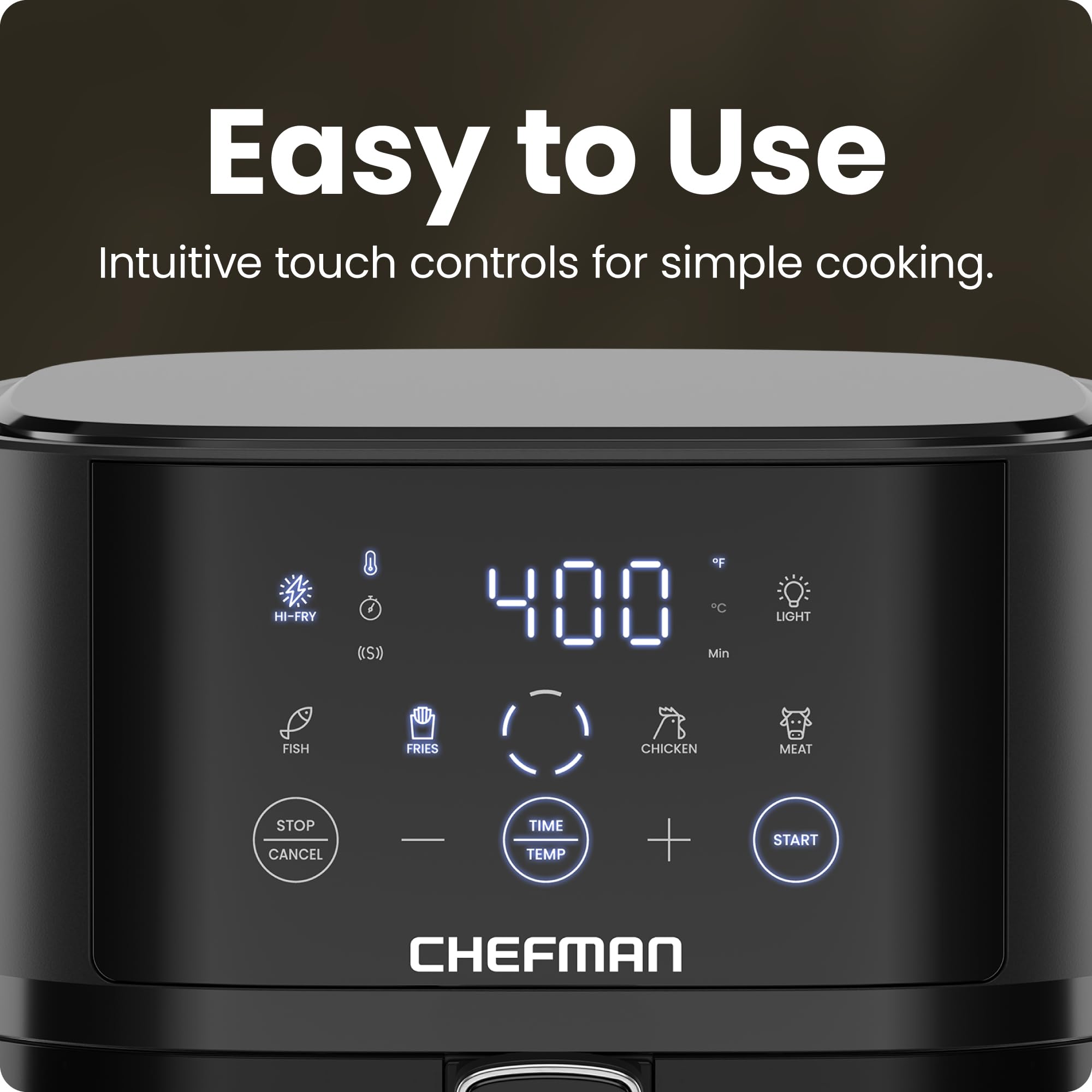 Chefman Air Fryer – 4 QT Compact Airfryer for Quick & Easy Meals, Features Hi-Fry Technology for Extra Crisp, Easy-View Window, Touch Controls with 4 Presets, Nonstick & Dishwasher Safe Basket - Black 🍁 All In One Marketplace Canada