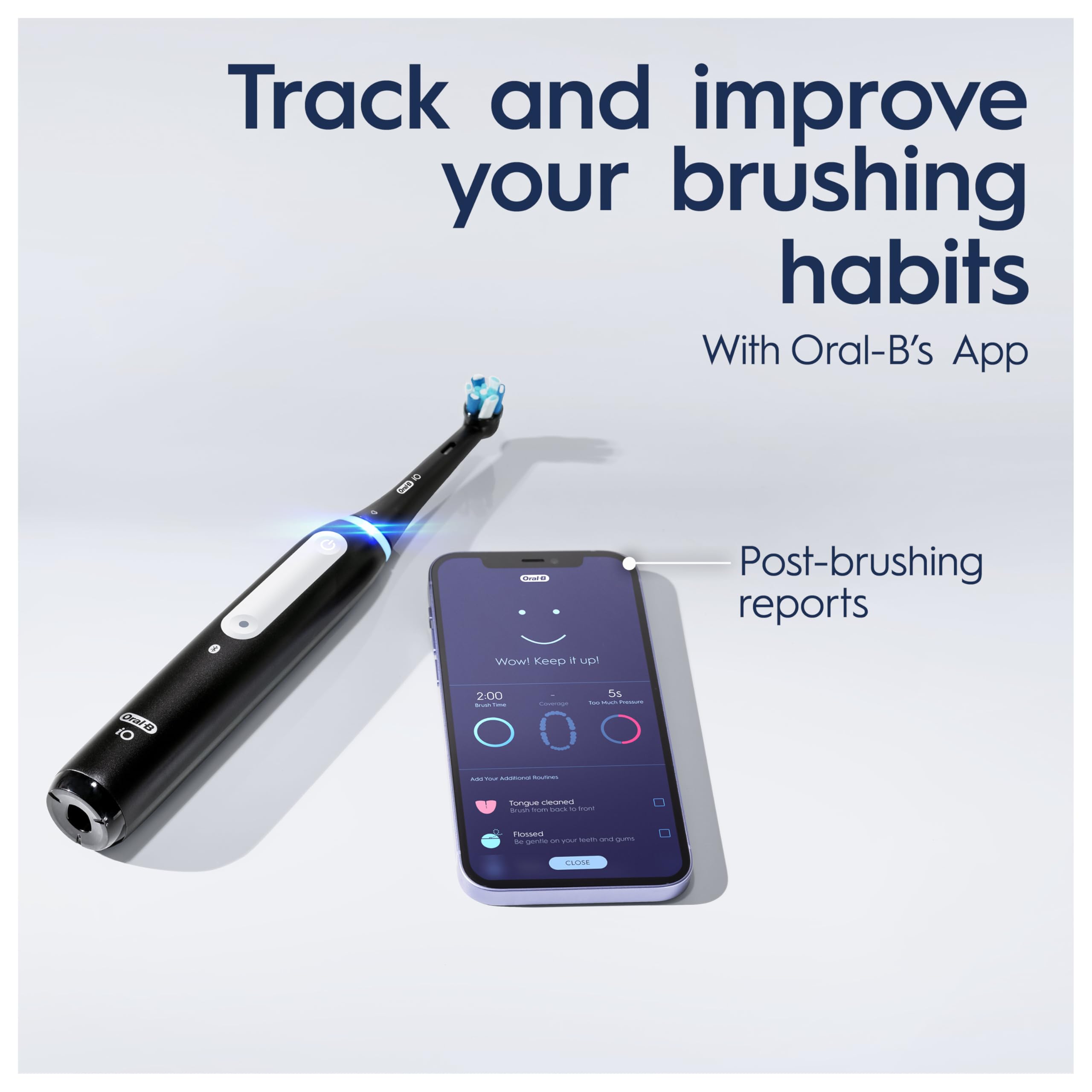 Oral-B iO4 Electric Toothbrush, for a Gentle Clean and Healthier Gums, Black, Rechargeable Electric Toothbrushes, iO Series 4 with 1 Power Toothbrush, 1 Brush Head, and 1 Travel Case 🍁 All In One Marketplace Canada
