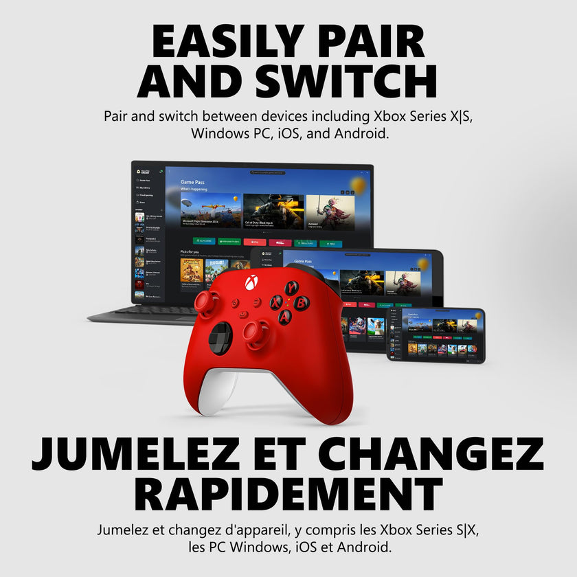 XBOX Core Wireless Gaming Controller – Pulse Red for Series X|S, One, Windows PC, Android, and iOS 🍁 All In One Marketplace Canada