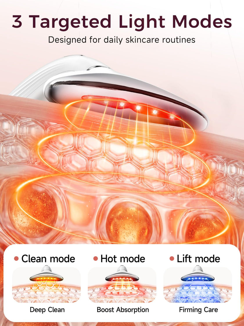 3 in 1 Neck and Face Massager Tool, Red Light Therapy for Face, Portable Facial Massager for Mother Day Gifts, Anniversary Gift for Couple, Valentines Day Gifts for Her, Birthday Gifts for Women 🍁 All In One Marketplace Canada
