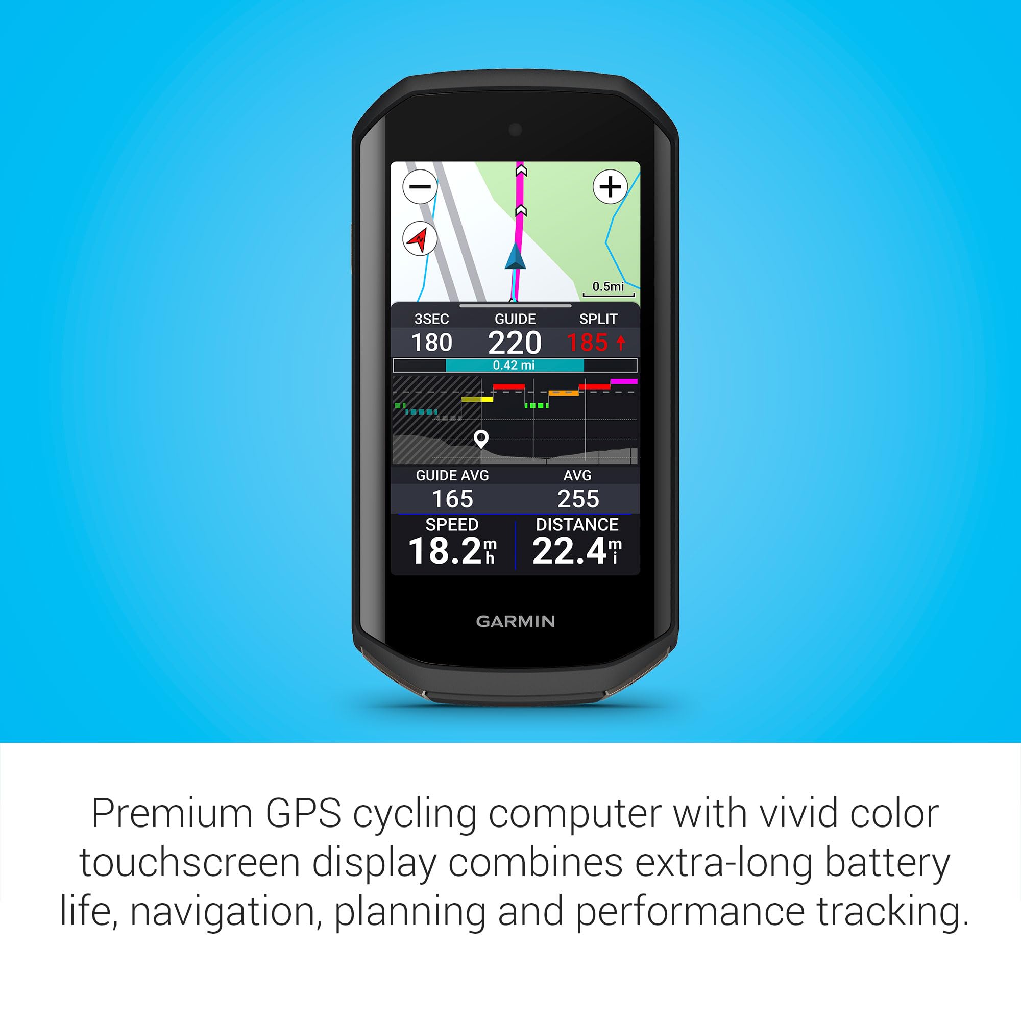 Garmin Edge 1050®, Premium Cycling Computer, Vivid Color Touchscreen Display, Built-in Speaker, Advanced Training and Group Ride Features, Road Hazard Alerts 🍁 All In One Marketplace Canada