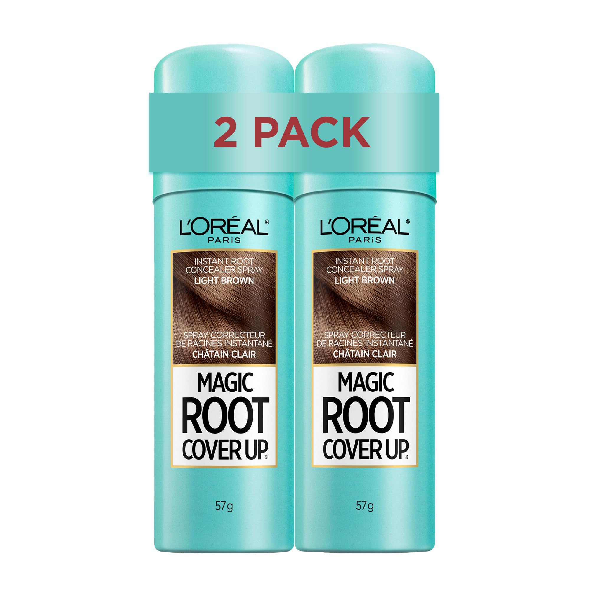 L'Oréal Paris Magic Root Cover Up Root Touch Up, Temporary Hair Dye, Light Brown Hair Dye, Hair Root Touch Up for Thinning Hair, Grey Coverage, Pack of 2 Hair Dye 🍁 All In One Marketplace Canada