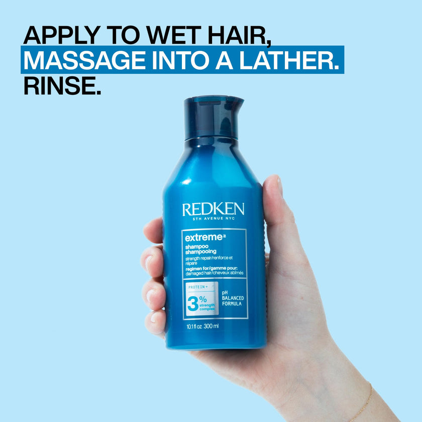 Redken Extreme Shampoo For Dry Damaged Hair, Infused With Proteins to Strengthen And Repair, Prevent Breakage, 300ml 🍁 All In One Marketplace Canada