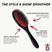 Denman Cushion Hair Brush (Medium) with Soft Nylon Quill Boar Bristles - Porcupine Style for Grooming, Detangling, Straightening, Blowdrying and Refreshing Hair – Black, P081M 🍁 All In One Marketplace Canada