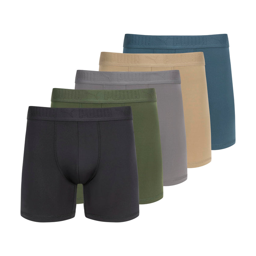 Puma Men's Boxer Briefs, Olive/Blue/Black, L 🍁 All In One Marketplace Canada