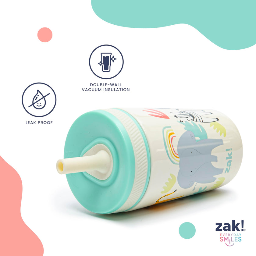 Zak Designs Happy Fruit Kelso 12oz Stainless Steel Leak-Proof Toddler Cup 🍁 All In One Marketplace Canada