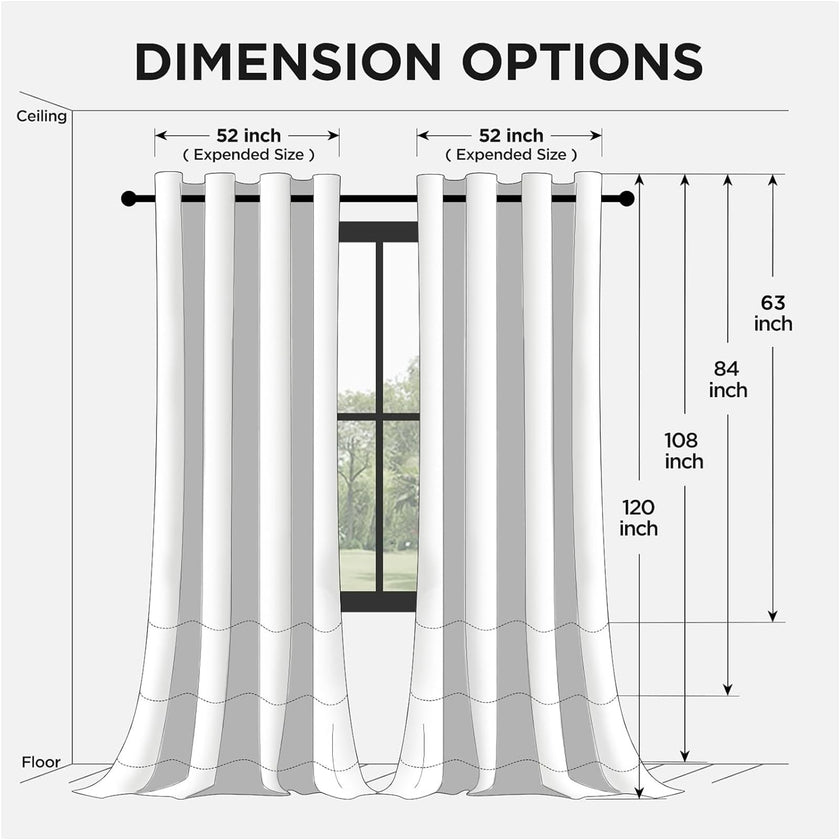Joydeco Blackout Curtains 63 Inch Length 2 Panels Set, Thermal Insulated Long Curtains& Drapes 2 Burg, Room Darkening Grommet Drapes for Living Room Bedroom Window (W52 x L63 Inch, Dark Grey) 🍁 All In One Marketplace Canada