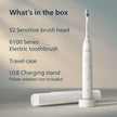 Philips Sonicare 6100 Series Electric Toothbrush - Next-Generation Sonicare Technology, Pressure Sensor, 6 Brushing Settings, SmarTimer, BrushPacer, 21-day Runtime, Travel Case, White, Model HX7400/05 🍁 All In One Marketplace Canada