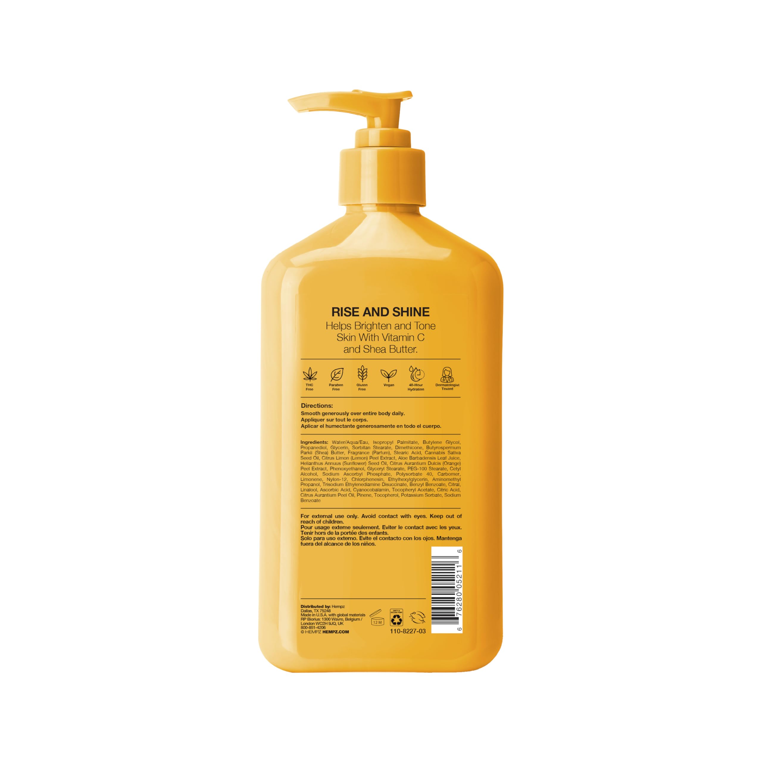 HEMPZ Body Lotion - Citrus Blossom Limited Edition Daily Moisturizing Cream, Shea Butter, Aloe, Orange Extract Body Moisturizer - Skin Care Products, Hemp Seed Oil - 17 Fl Oz 🍁 All In One Marketplace Canada