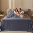 Utopia Bedding Full/Double Bed Sheets - 4 Piece Full Size Cooling Sheet Set - Hotel Luxury Soft Breathable Microfiber, Oeko-TEX, Deep Pocket Easy Fit & Care, Fade & Wrinkle Resistant, Grey 🍁 All In One Marketplace Canada