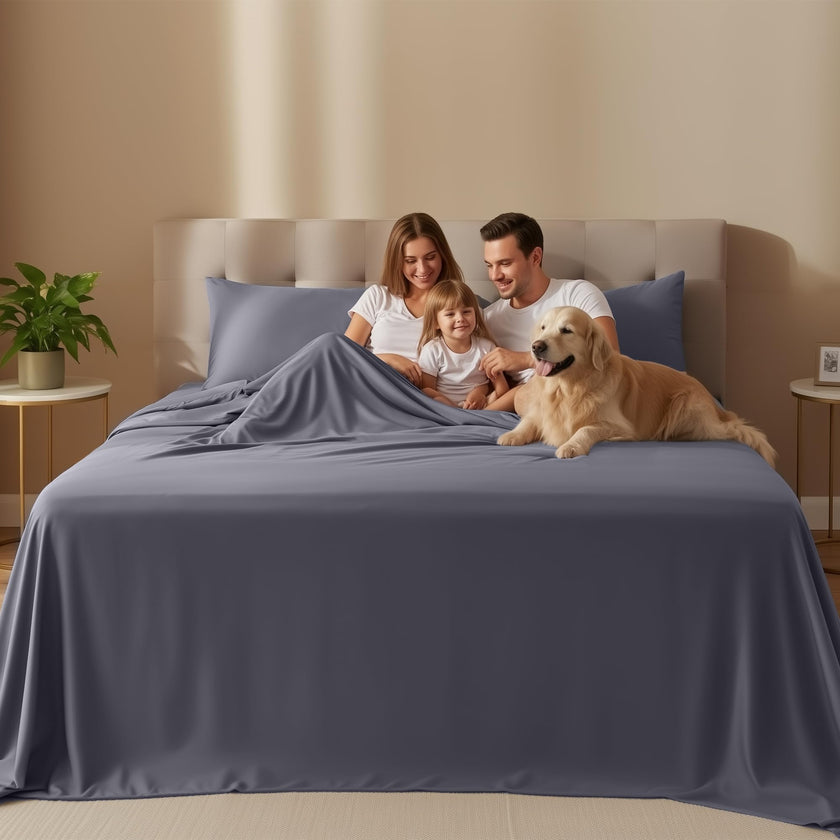 Utopia Bedding Queen Bed Sheets - 4 Piece Queen Size Cooling Sheet Set - Hotel Luxury Soft Breathable Microfiber, Oeko-TEX, Deep Pocket Easy Fit & Care, Fade & Wrinkle Resistant, Grey 🍁 All In One Marketplace Canada