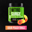 NITROSURGE Pre Workout Supplement - Endless Energy, Instant Strength Gains, Clear Focus, Intense Pumps - Nitric Oxide Booster & Preworkout Powder with Beta Alanine - 30 Servings, Sour Peach Rings 🍁 All In One Marketplace Canada