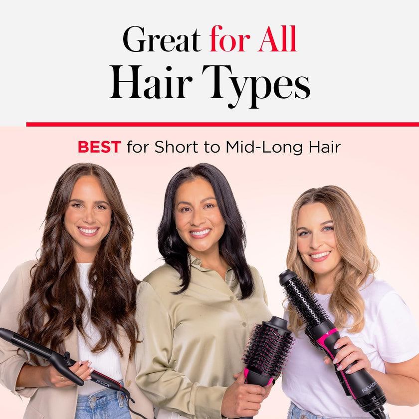 Revlon RVDR5222F One-Step Volumizer and Ionic Hair Dryer with Advanced Ionic Technology, Hot Air Brush, Less Frizz, 3 Heat/ 2 Speed Settings, Black 🍁 All In One Marketplace Canada