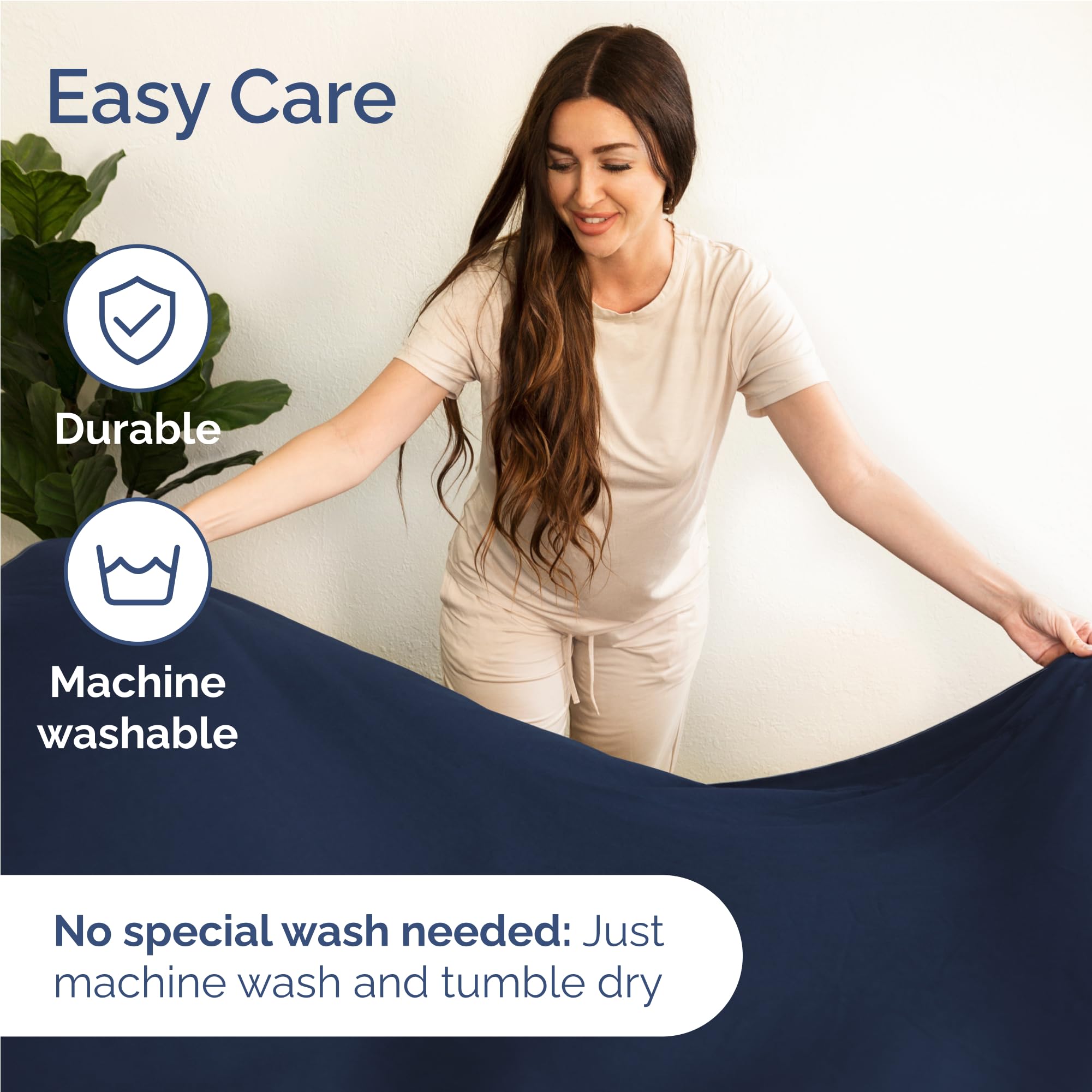 Full Size 4 Piece Sheet Set - Comfy Breathable & Cooling Sheets - Hotel Luxury Bed Sheets for Women & Men - Deep Pockets, Easy-Fit, Extra Soft & Wrinkle Free Sheets - Navy Blue Oeko-Tex Bed Sheet Set 🍁 All In One Marketplace Canada