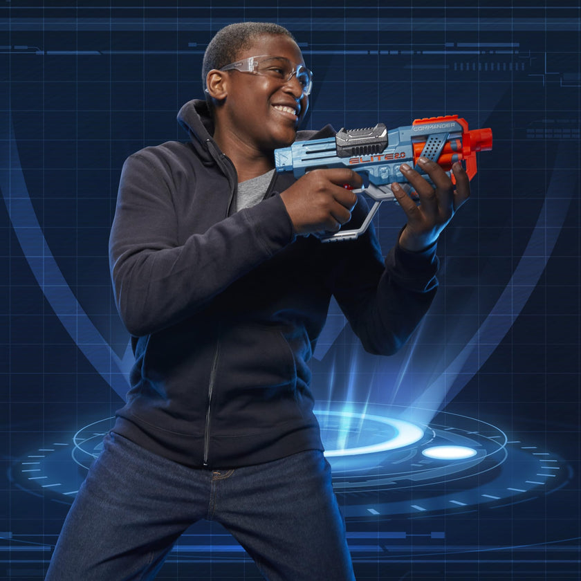 Hasbro Nerf Elite 2.0 Commander RD-6 Blaster, 12 Official Nerf Darts, 6-Dart Rotating Drum, Tactical Rails, Barrel and Stock Attachment Points, E9485 🍁 All In One Marketplace Canada