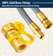 CALPOSE 15 Feet 3/8 inch ID Natural Gas Grill Hose with Quick Connect Fittings, Natural Gas Line for Grill, Pizza Oven, Heater and More Low Pressure Appliance 🍁 All In One Marketplace Canada