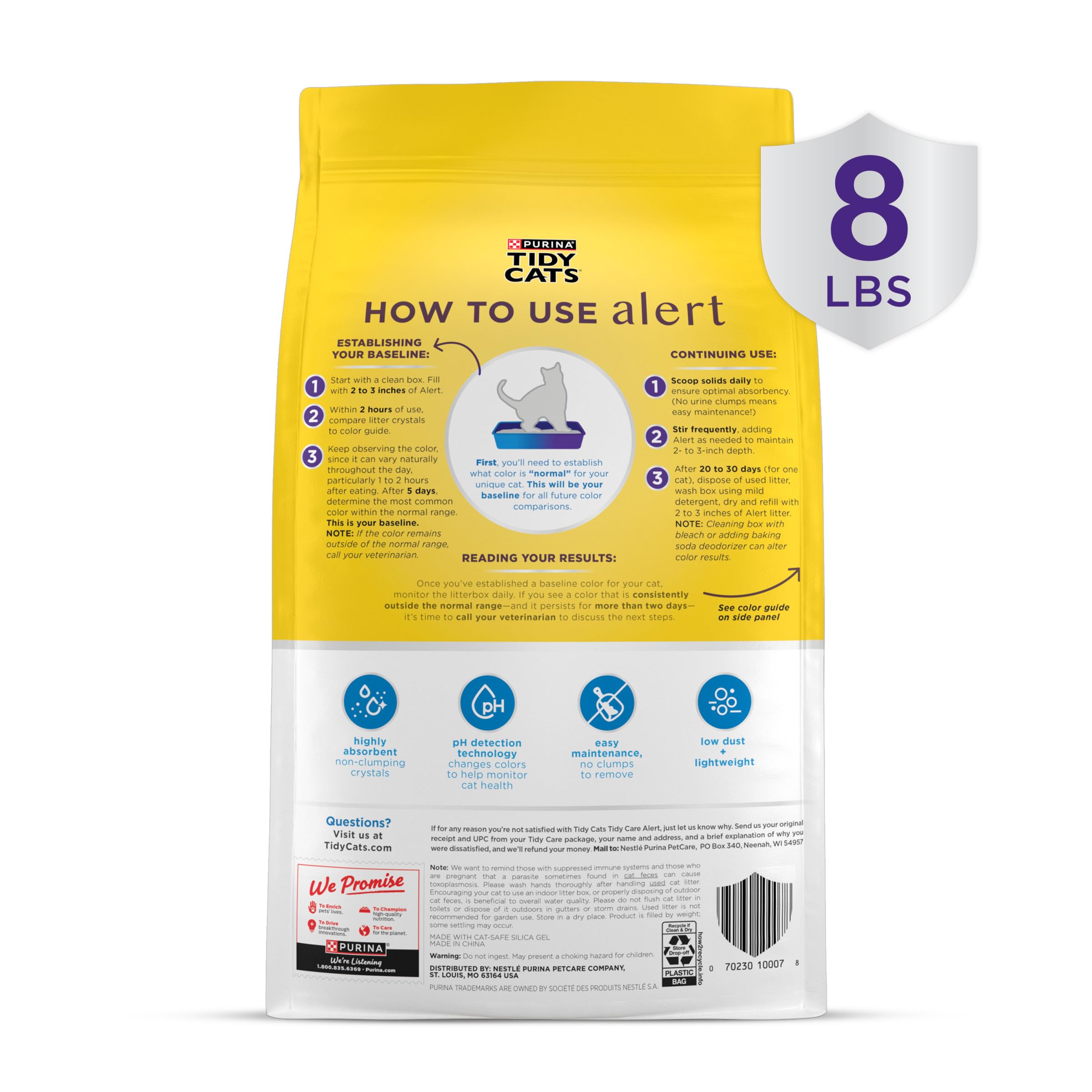Purina Tidy Cats Tidy Care Alert Crystal Cat Litter - 8 lb. Bag 🍁 All In One Marketplace Canada
