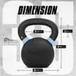Yes4All Powder Coated Kettlebell Weights with Wide Handles & Flat Bottoms – 16kg/35lbs Cast Iron Kettlebells for Strength, Conditioning & Cross-Training 🍁 All In One Marketplace Canada