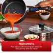 T-FAL, Signature, Non Stick Non Toxic Pots and Pan Set, 24cm (10 in)/ 30cm (12 in), Stone Effect Cookware Set, Thermo Spot Heat Indicator, Metal Utensil Safe,Black, Oven-Safe up to 175˚C/350˚F 🍁 All In One Marketplace Canada