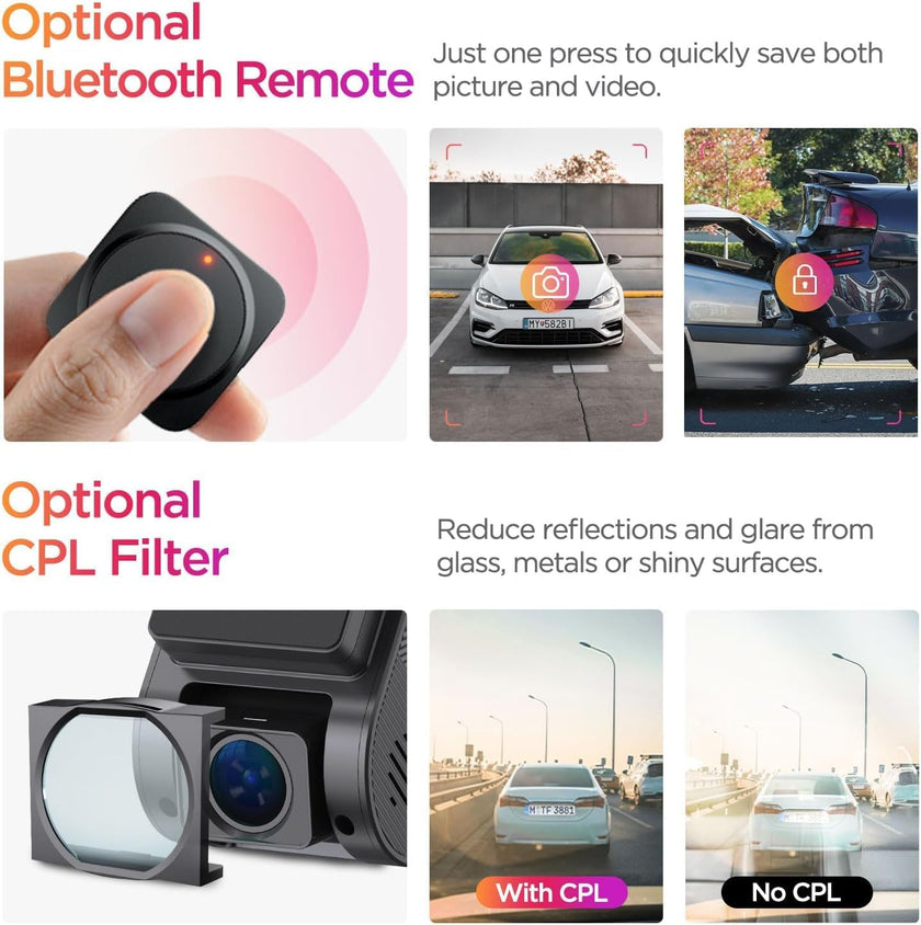 VIOFO Dash Cam Front A119 Mini 2, STARVIS 2 Sensor, 2K 60fps/HDR 30fps Voice Control Car Dash Camera with 5GHz Wi-Fi GPS, Night Vision 2.0, 24H Parking Mode, Supercapacitor (SD Card Not Included) 🍁 All In One Marketplace Canada