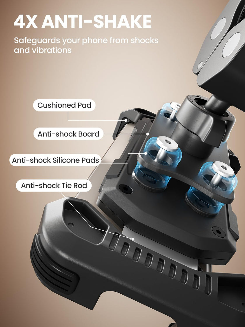 Tounee Bike Phone Mount Holder with Dual Vibration Dampener - Quick Release Handlebar Clip for Bicycle/Cycling, Upgraded Anti-Shock Design Fits iPhone 16/15/14 Pro Max & 4.7-6.7