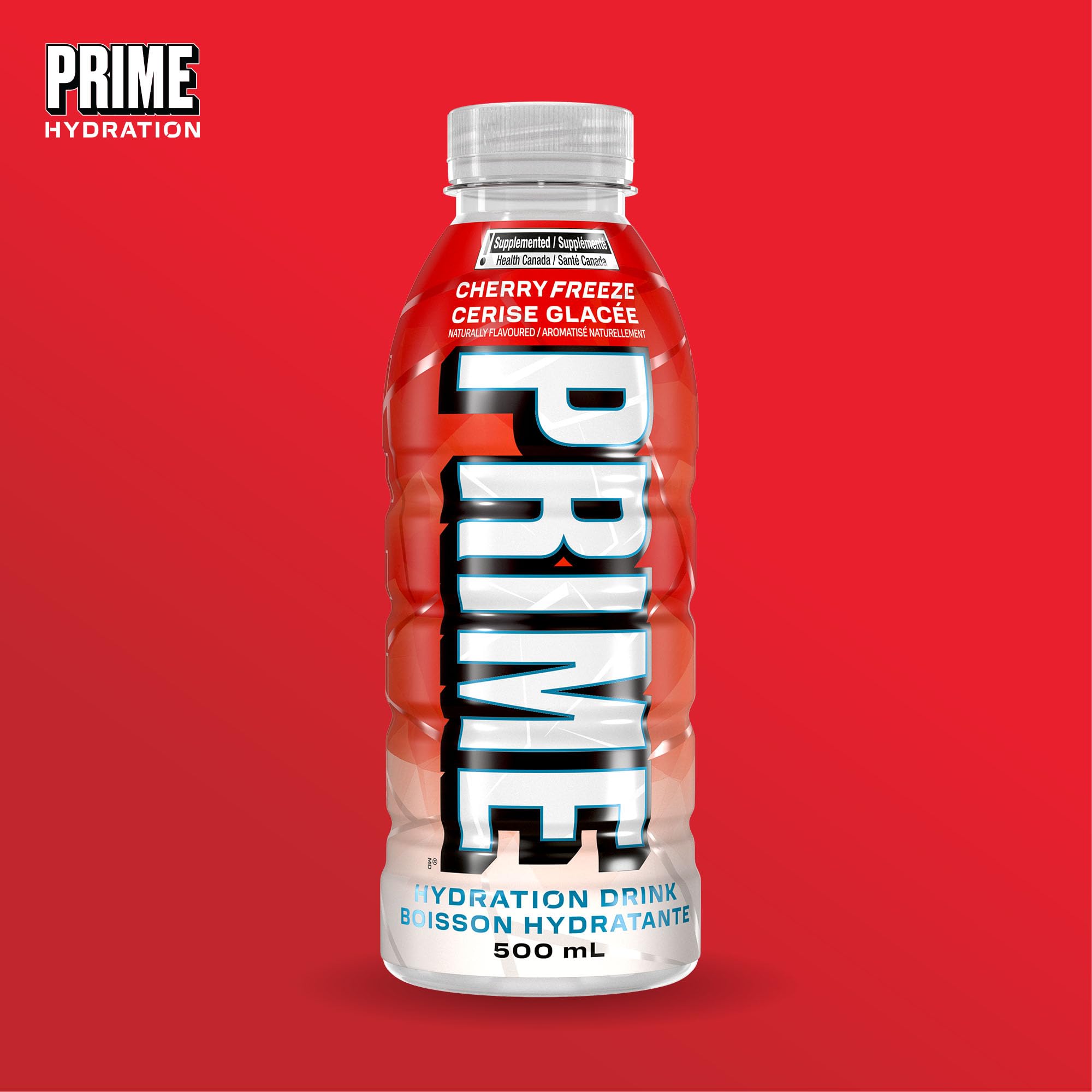PRIME Hydration CHERRY FREEZE | Sports Drinks | Electrolyte Enhanced | B Vitamins | Antioxidants | 2g of Sugar | 500 mL | 12 Pack 🍁 All In One Marketplace Canada