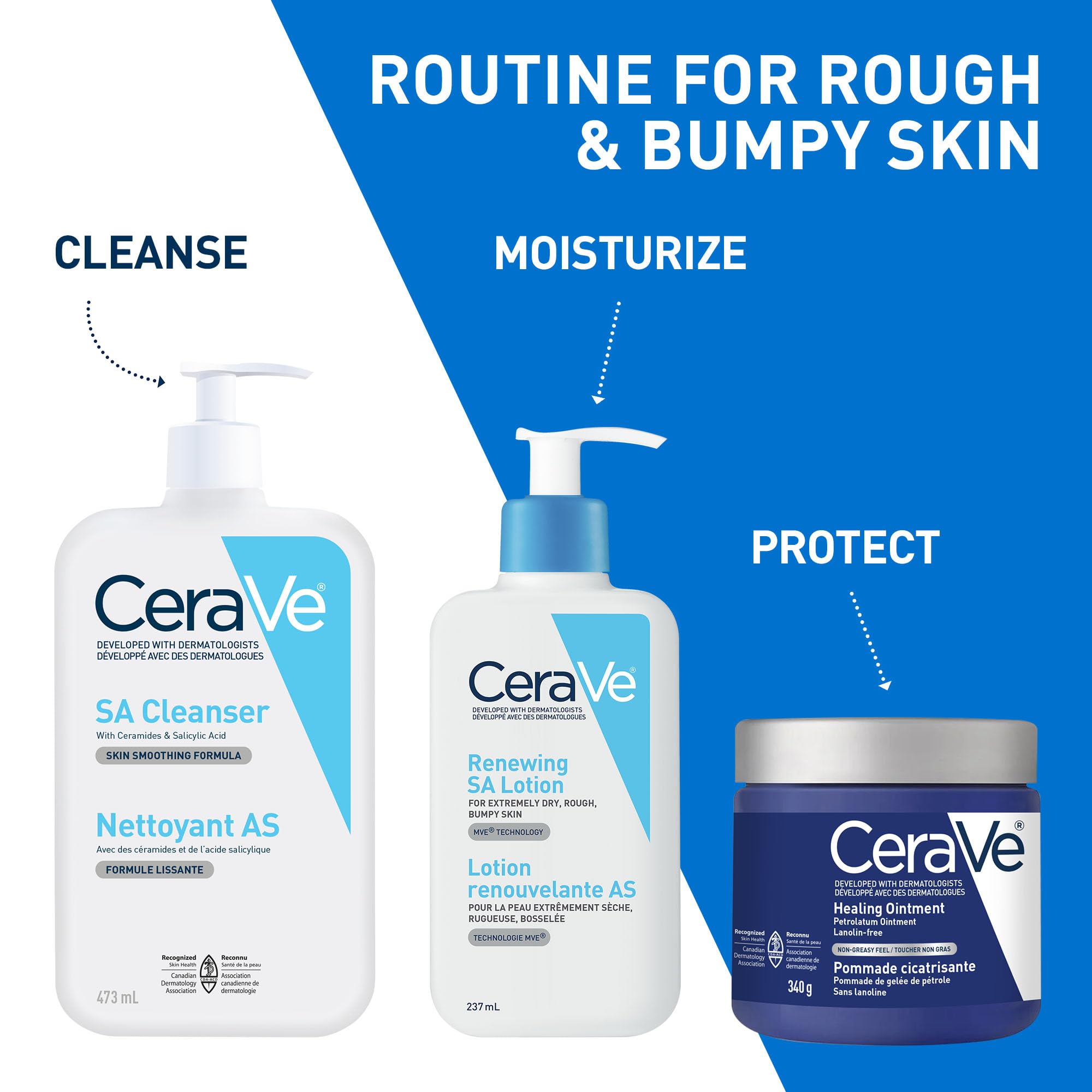 CeraVe Salicylic Acid Cleanser, Renewing Exfoliating Face Wash With Vitamin D for Normal Skin, Fragrance Free, Verified by CeraVe, 473ml 🍁 All In One Marketplace Canada