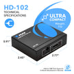 OREI HDMI Splitter 1 in 2 Out - 1x2 HDMI Splitter For TV Mirror Only - Not for Multi Monitors and HDCP Bypass, 1080P @ 60Hz & 4K @ 30Hz Resolutions – Powered HDMI splitter (HD-102) 🍁 All In One Marketplace Canada