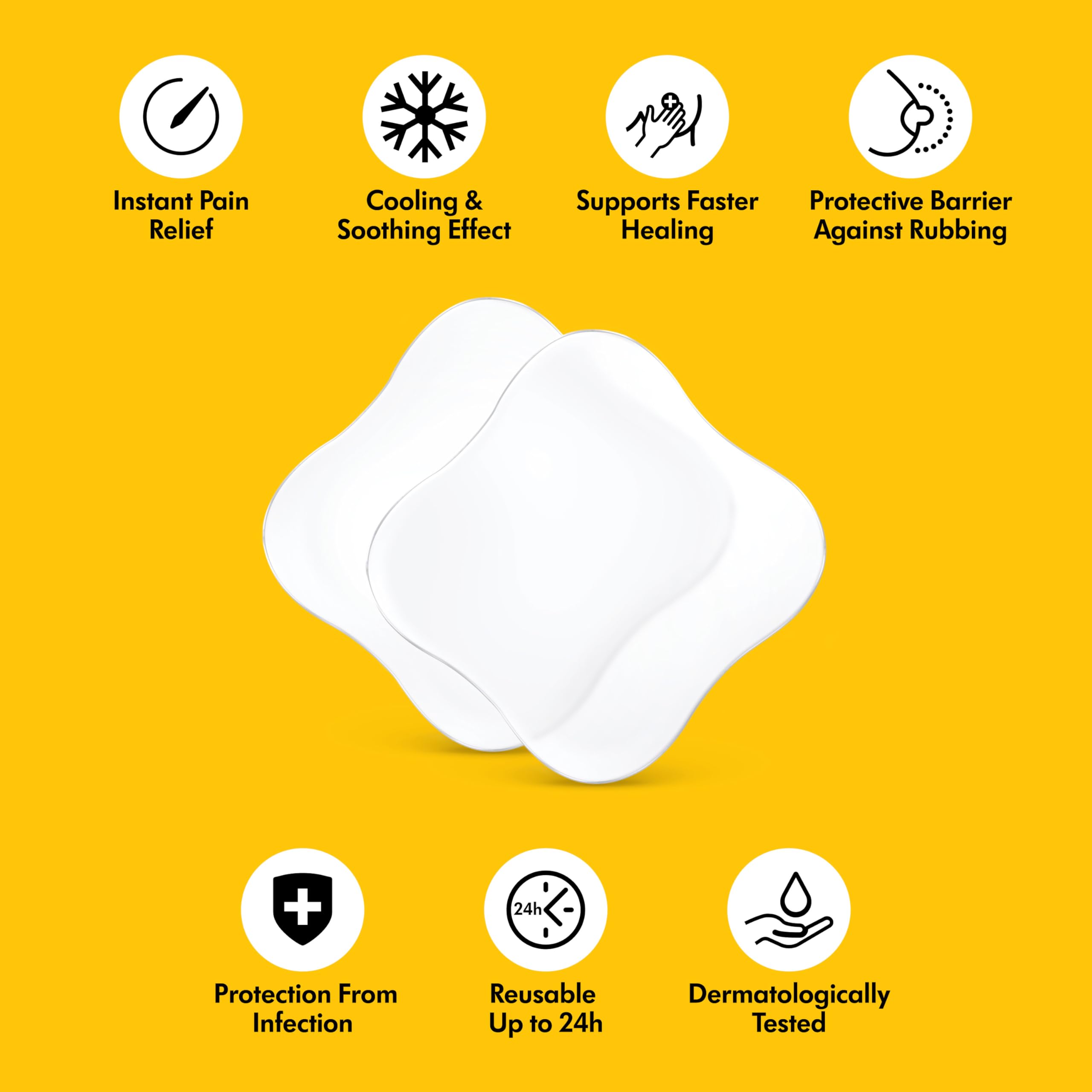 Medela Hydrogel Pads, Instant Pain Relief for Cracked or Sore Nipples from Breastfeeding and Pumping, Cooling Moisture Supports Natural Healing, Pack of 4 🍁 All In One Marketplace Canada