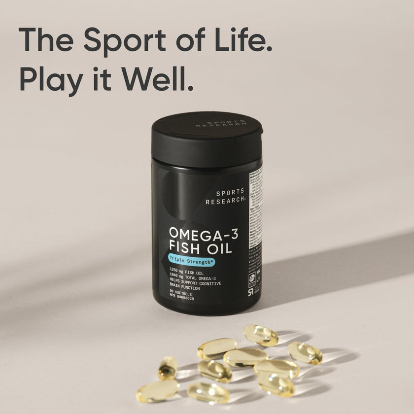 Sports Research Triple Strength Omega 3 Fish Oil - Burpless Fish Oil Supplement w/EPA & DHA Fatty Acids from Wild Alaskan Pollock - Heart, Brain & Immune Support for Men & Women - 1250 mg, 90 ct 🍁 All In One Marketplace Canada