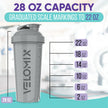VELOMIX -4 PACK- 28 oz Protein Shaker Bottle for Protein Mixes - 4x Wire Whisk | Leak Proof Shaker Cups for Protein Shakes | Protein Shaker Bottle Pack | Protein Shake Cup(Silver Mix) 🍁 All In One Marketplace Canada