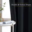 NICETOWN Blackout Curtains 2 Panels - Black Out Curtains 84 Inch Long,Insulated Curtains Room Darkening Grommet Curtains for Bedroom Living Room Windows (52 by 84 Inches,Black,Set of 2) 🍁 All In One Marketplace Canada
