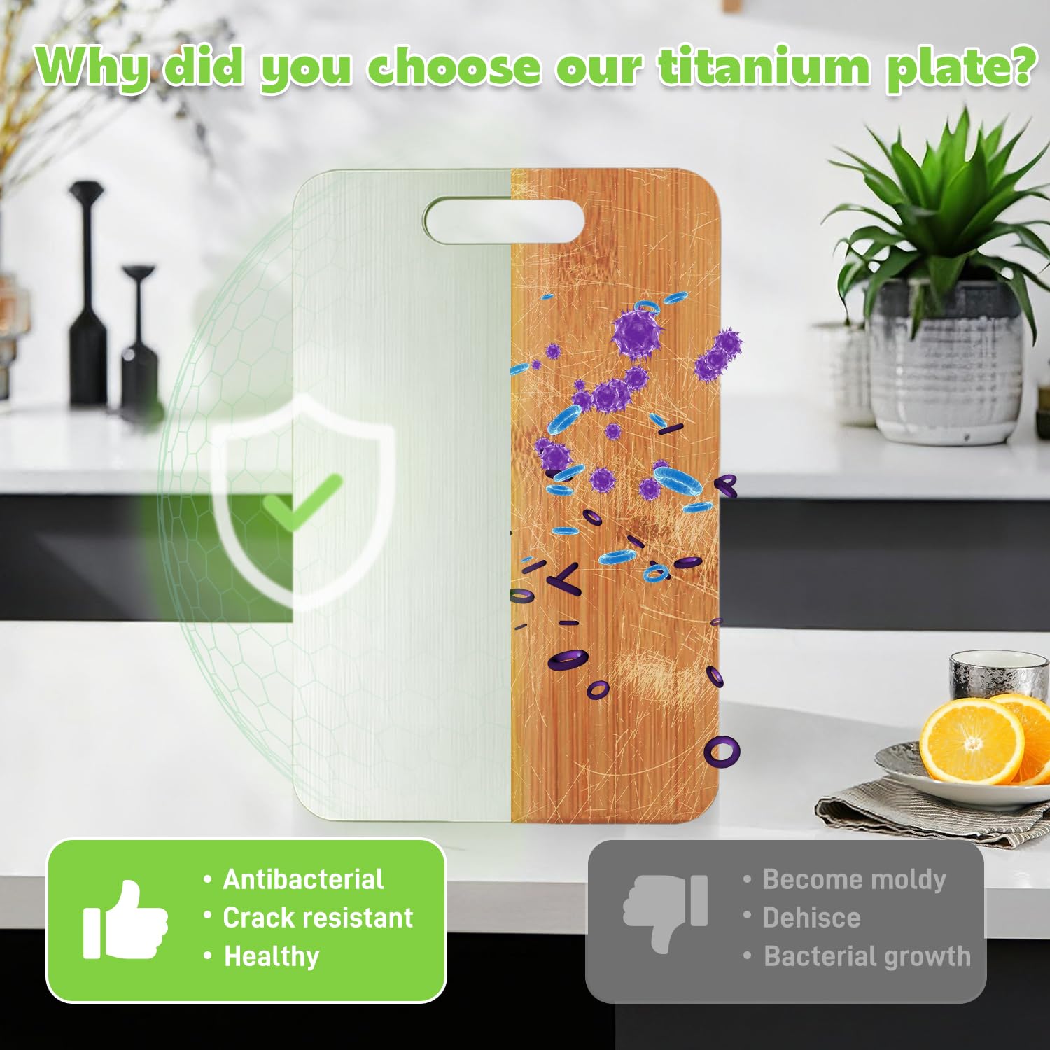 Titanium Cutting Board 2026 New Upgrade 100% Pure Titanium Cutting Boards for Kitchen - Double-Sided Food-Grade titanware Cutting Board Non-Stick Durable and Easy to Clean (13.3 x 9 in) 🍁 All In One Marketplace Canada