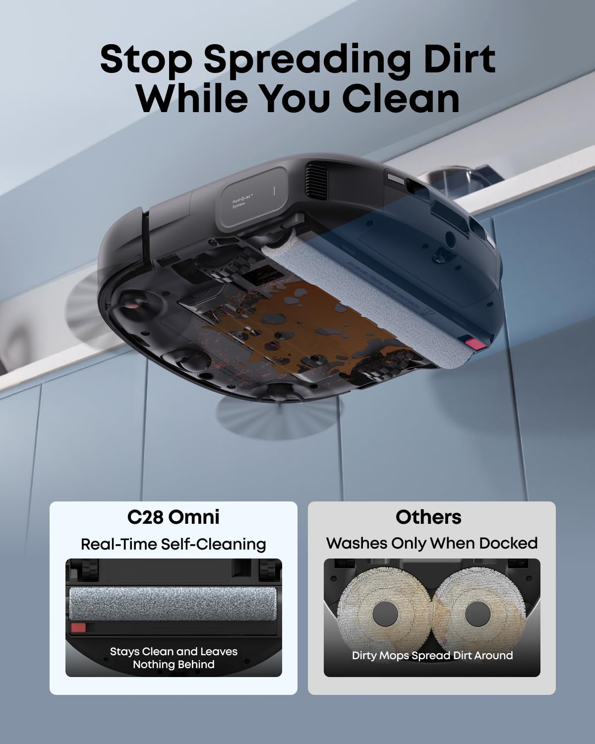 eufy New 2026 Robot Vacuum, C28 Omni, Upgraded from eufy X10 pro Omni, HydroJet Self-Cleaning Roller Mop, 15,000Pa Suction, All-in-1 Station,Tangle-Free,Auto Mop Washing&Drying, AI Obstacle Avoidance 🍁 All In One Marketplace Canada