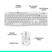 Logitech MK270 Wireless Keyboard and Mouse Combo for Windows, 2.4 GHz Wireless, Compact Mouse, 8 Multimedia and Shortcut Keys, 2-Year Battery Life, for PC, Laptop - Off White 🍁 All In One Marketplace Canada