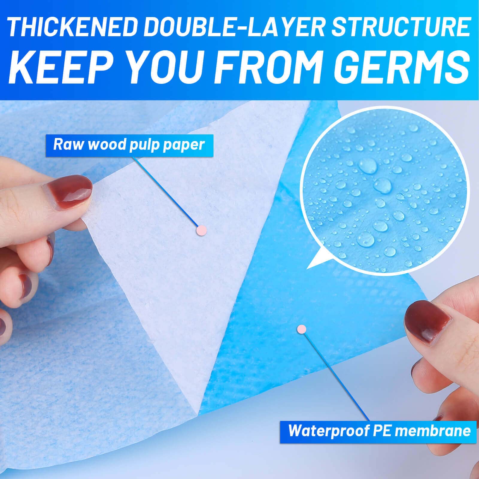 50 Pack Toilet Seat Covers Disposable - Waterproof 16x24 Inch Extra Large Individually Wrapped Toilet Seat Shields Travel Accessories for Adults Kids 🍁 All In One Marketplace Canada