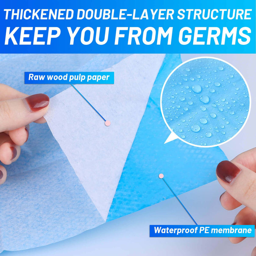 50 Pack Toilet Seat Covers Disposable - Waterproof 16x24 Inch Extra Large Individually Wrapped Toilet Seat Shields Travel Accessories for Adults Kids 🍁 All In One Marketplace Canada