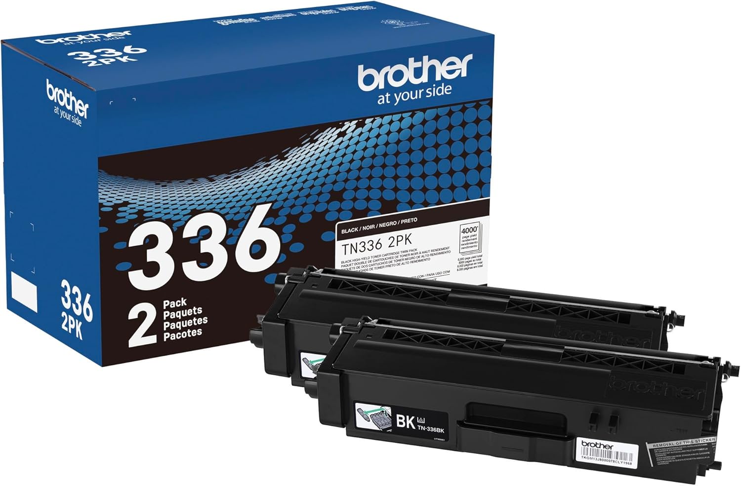 Brother TN336 2PK High-Yield Black Toner Cartridge